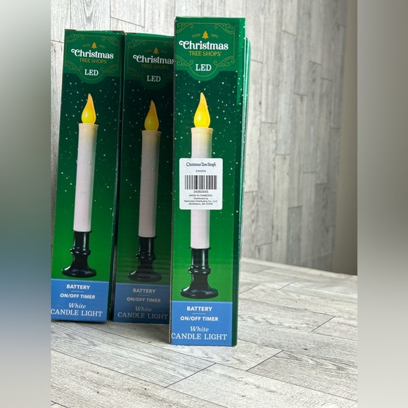 Christmas Tree Shop LED Battery Operated On/Off Timer White Candle Light 4pk New - Picture 3 of 4